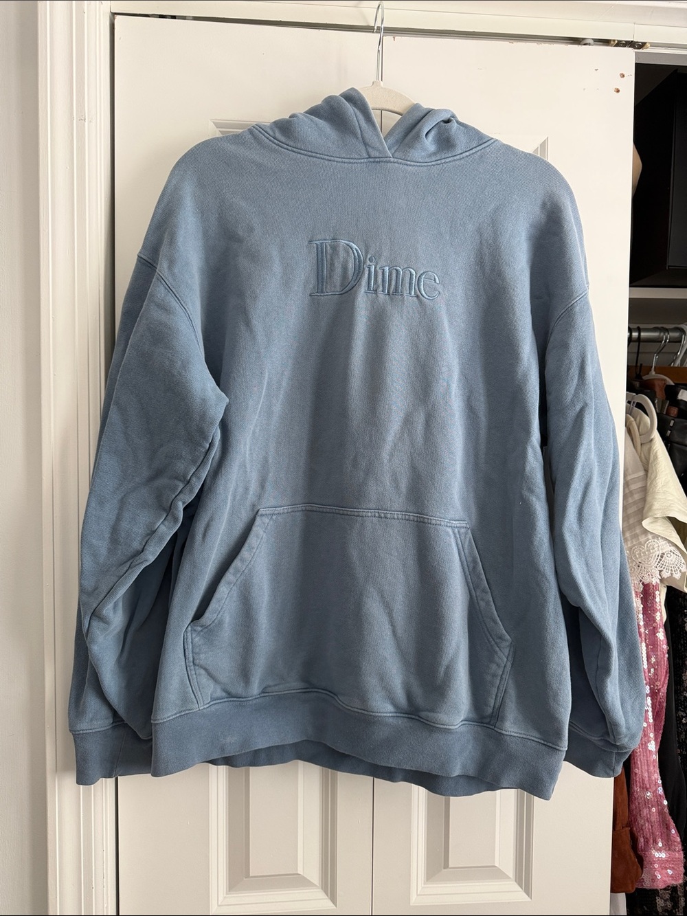 Men's Dime Light Blue Hooded Sweatshirt
